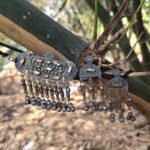 Handmade oxidised choker with earrings