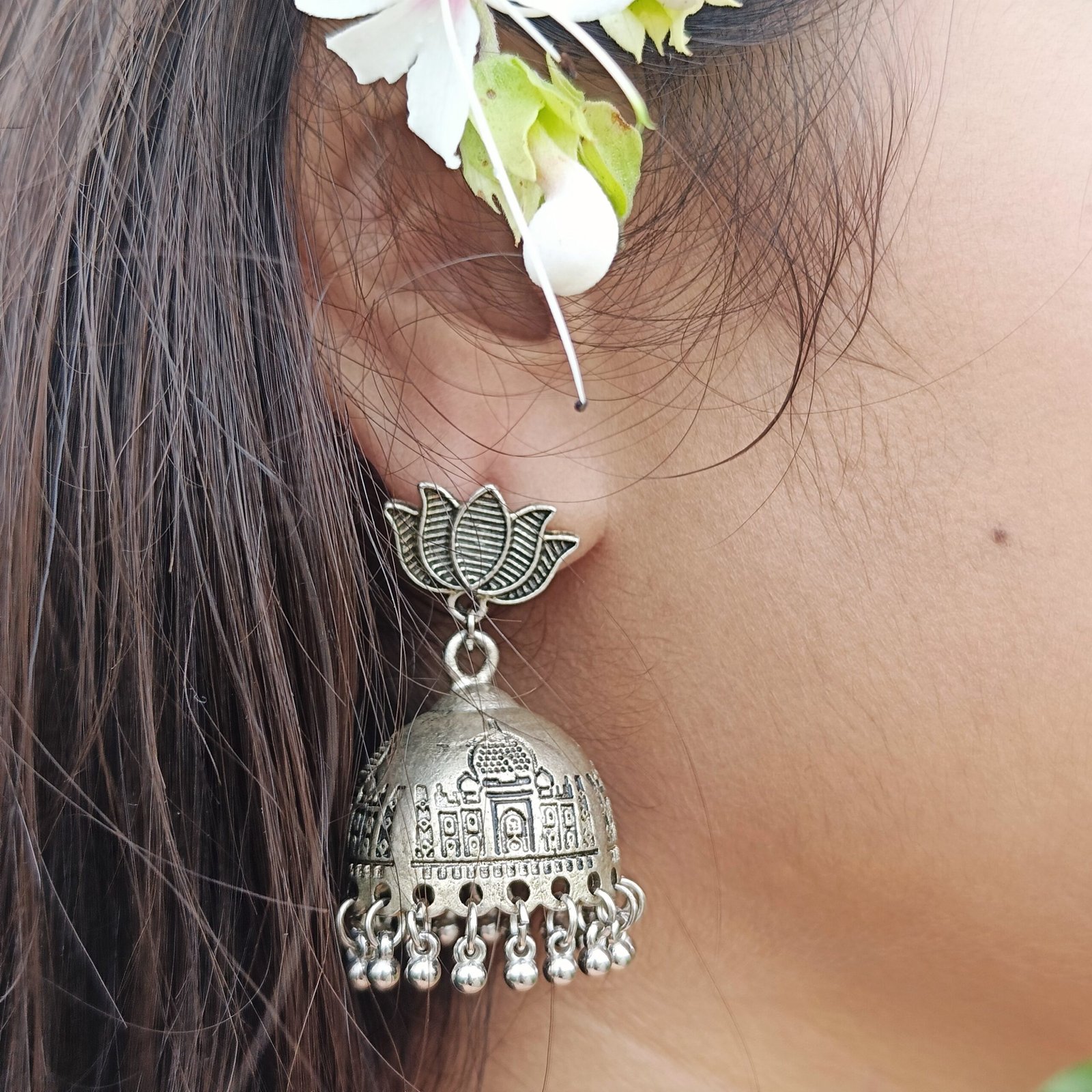 Oxidised jhumka - Image 3