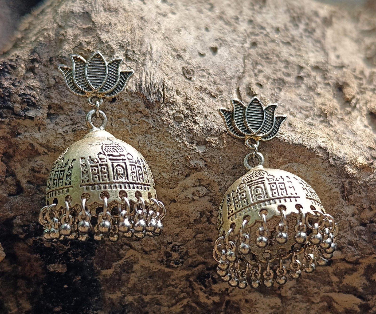 Oxidised jhumka - Image 2