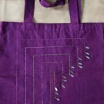 TOTE bag by khadi cotton fabric with hand stitch