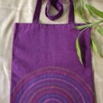 TOTE bag by khadi cotton fabric with hand stitch.