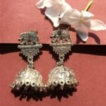 Oxidised traditional jhumka.
